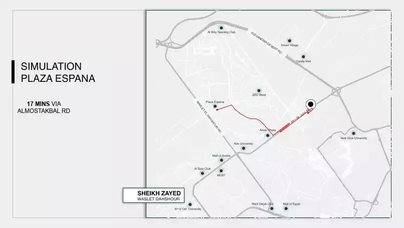 The location of Space Mall 6th of October