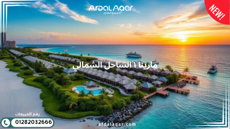 مارينا ١ الساحل الشمالي – شاليهات على البحر مباشرة