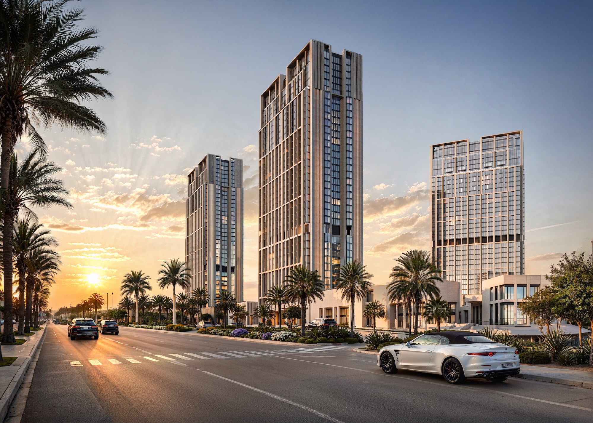 205 Towers الشيخ زايد — رندر رسمي من Arkan Palm